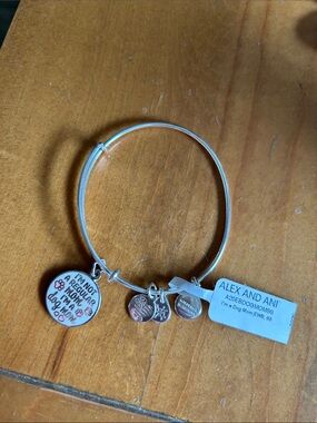 Alex and Ani Silver Bangle Bracelet “I’m not a regular mom, I’m a dog mom